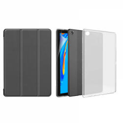 KRASSUS Set 3 in 1 pentru Huawei MatePad T10 9.7 inch/ T10S 10.1inch cu husa carte, husa silicon si folie protectie ecran, negru (SETABK016)