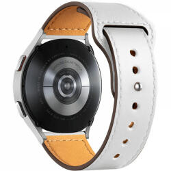 krasscom Curea ceas din piele, 20mm, pentru Galaxy Watch 6/ 6 Classic, Galaxy Watch 5 Pro 45mm, Galaxy Watch 5, Galaxy Watch 4, Galaxy Watch 3 41mm, Huawei Watch GT, alb (FITBAND223)