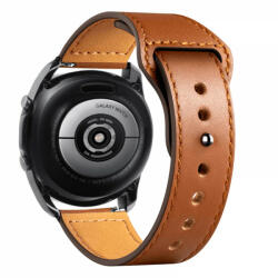 krasscom Curea ceas din piele, 22 mm, pentru Galaxy Watch 3 45mm, Gear S3 Frontier, Huawei Watch GT 3, Huawei Watch GT 2 46mm, Huawei Watch GT, Xiaomi Mi Watch, maro (FITBAND206)