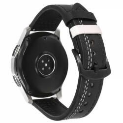 krasscom Curea ceas din piele, 22 mm, pentru Galaxy Watch 3 45mm, Gear S3 Frontier, Huawei Watch GT 3, Huawei Watch GT 2 46mm, Huawei Watch GT, Xiaomi Mi Watch, alb-negru (FITBAND211)