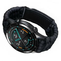 krasscom Curea ceas din nylon, 22 mm, pentru Galaxy Watch 3 45mm, Gear S3 Frontier, Huawei watch GT 3, Huawei Watch GT 2 46mm, Huawei Watch GT, negru (FITBAND197)