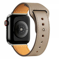 krasscom Curea Apple Watch Ultra/ 3 / 4 / 5 / 6 / 7 / 8 / SE series 42 / 44 / 45 / 49 mm, piele, gri (FITBAND233)