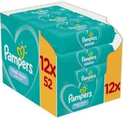 PAMPERS Мокри кърпички 12 пакета x 52, 624 броя, Pampers Fresh Clean Baby Wipes Scent 624 pcs (12x52 pcs)