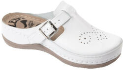 LEDI Anatomic Női bőr klumpa 402/18, fehér, csatos, munkavédelmi is (ORH545557)