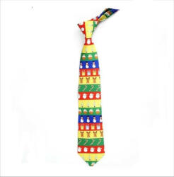 Ianthe Karácsonyi nyakkendő, színes csikos mintás, poliészter, 145 x 8 cm (5995206006145)