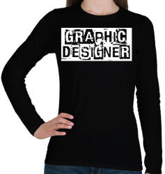 printfashion Graphic designer - Női hosszú ujjú póló - Fekete (12689649)