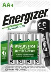 Energizer Tölthető elem, AA ceruza, 4x2000 mAh, ENERGIZER Power Plus (E300626700) - irodaszermost