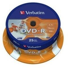 Verbatim DVD Verbatim DVD-R 4.7 GB 16x Inkjet Printable 43538 (43538)