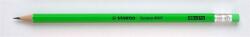 STABILO Grafitceruza radírral, HB, hatszögletű, STABILO Swano Neon , zöld (4907/HB-33) - irodaszermost