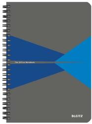 Leitz Spirálfüzet, A5, vonalas, 90 lap, laminált karton borító, LEITZ Office , szürke-kék (44590035) - irodaszermost