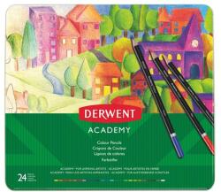 Derwent Színes ceruza készlet, fém doboz, DERWENT Academy , 24 különböző szín (2301938) - irodaszermost
