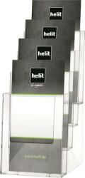 HELIT Prospektustartó, asztali, 1/3 A4, 4 rekeszes, HELIT (H2352002) - irodaszermost