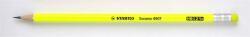 STABILO Grafitceruza radírral, HB, hatszögletű, STABILO Swano Neon , sárga (4907/HB-24) - irodaszermost