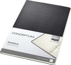 Sigel Füzet, exkluzív, A4, vonalas, 60 lap, keményfedeles, SIGEL Conceptum , fekete (CO801)