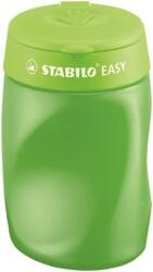 STABILO Hegyező, háromlyukú, tartályos, jobbkezes, STABILO Easy , zöld (4502/4) - irodaszermost