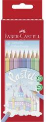 Faber-Castell Színes ceruza készlet, hatszögletű, FABER-CASTELL, 10 különböző pasztell szín (111211) - irodaszermost