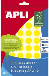APLI Etikett, 16 mm kör, kézzel írható, színes, APLI, sárga, 432 etikett/csomag (02738) - irodaszermost