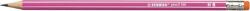 STABILO Grafitceruza radírral, HB, hatszögletű, STABILO Pencil 160 , rózsaszín (2160/01-HB) - irodaszermost