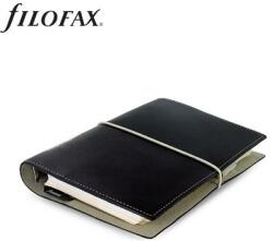 FILOFAX Kalendárium, gyűrűs, betétlapokkal, personal méret, FILOFAX, Domino , fekete (FX-027802) - irodaszermost
