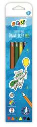 Victoria Színes ceruza készlet, háromszögletű, COOL BY VICTORIA, 6 különböző szín (TVC001) - irodaszermost