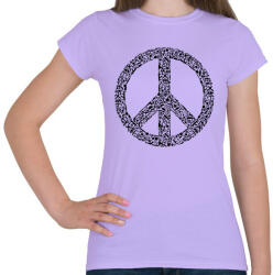 printfashion Fegyver béke - Női póló - Viola (397470)