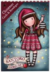 Santoro Коледни картички Santoro Gorjuss - Tis The Season, 8 броя (1195GJ02)