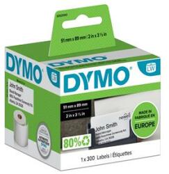 DYMO Etikett, LW nyomtatóhoz, nem öntapadó, 51x89 mm, 300 db etikett, DYMO (S0929100) - irodaszermost