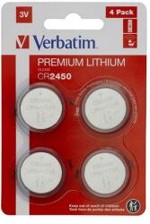 Verbatim Gombelem, CR2450, 4 db, VERBATIM Premium (49535) - irodaszermost