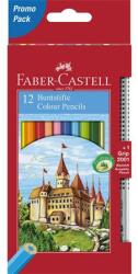 Faber-Castell Színes ceruza készlet, hatszögletű, FABER-CASTELL Classic , 12 különböző szín + 1 db grafitceruza (115852) - irodaszermost