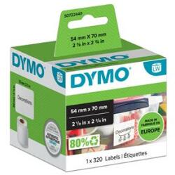DYMO Etikett, LW nyomtatóhoz, 54x70 mm, 320 db etikett, DYMO (S0722440) - irodaszermost
