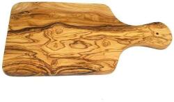 Tocator din lemn de maslin cu maner, 30cm, forma dreptunghiulara