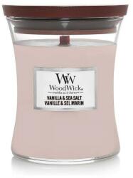 WoodWick Lumânare aromatică în pahar - Woodwick Sea Salt & Vanilla Scented Candle 85 g