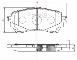 NIPPARTS N3603074 Set placute frana, frana disc