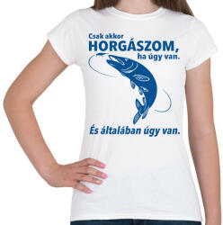 printfashion Horgász - Női póló - Fehér (941932)