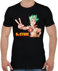 printfashion Dr. Stone - Férfi póló - Fekete (14862658)