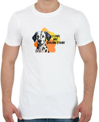 printfashion I love my dalmatian - Férfi póló - Fehér (14241775)