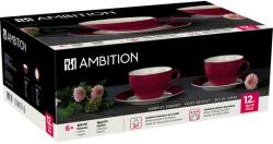 Ambition Aura Kávéscsésze készlet, 12 db, piros