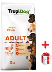 TropiDog Tropidog Premium Adult Medium & Large Breed kacsa és rizs 12kg + MEGLEPETÉS A KUTYÁDNAK