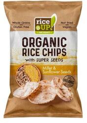 RiceUP! Barnarizs chips, 25 g, RICE UP Bio , kölessel és napraforgóval (3800233070873) - irodaszermost