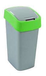 Keter Billenős szelektív hulladékgyűjtő, műanyag, 45 l, CURVER, zöld/szürke (195022) - irodaszermost