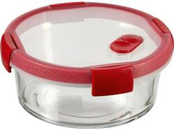 Keter Ételtartó, kerek, üveg, 0, 6 l, CURVER Smart Cook , piros (235709) - irodaszermost