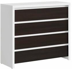 Black Red White Скрин с четири чекмеджета kaspian kom4s бял / венге