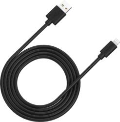 CANYON CNS-MFIC12B MFI C48 Lightning USB Cable for Apple (C48), round, PVC, 2M, OD: 4.0mm, Power+signal wire: 21AWG*2C+28AWG*2C, Data transfer speed: 26MB/s, Black. With shield , with CANYON logo and CANYON 