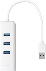 TP-Link ADAPTOR RETEA TP-LINK , extern, USB 3.0, port RJ-45 | USB 3.0 x 3, 1000 Mbps Gigabit LAN, "UE330" (timbru verde 0.18 lei) (UE330)