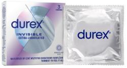 Durex Invisible Extra Lubricated prezervative Prezervativ 3 buc pentru bărbați