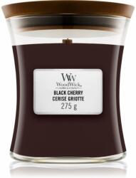 WoodWick Black Cherry lumânare parfumată cu fitil din lemn 275 g
