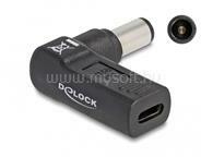 Delock Laptop töltőkábel adapter USB Type-C anya - Dell 7, 4 x 5, 0 mm apa 90 fokban hajlított (DL60008) (DL60008)