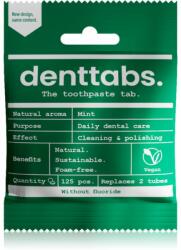 Denttabs Natural Toothpaste Tablets without Fluoride pastă de dinți fără fluor tablete Mint 125 tbl