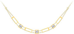 Preciosa Luxus aranyozott nyaklánc színtiszta Preciosa kristállyal Straight 7390Y00 - vivantis