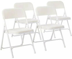 Hoppline Párnázott összecsukható szék 4 db-os, fehér